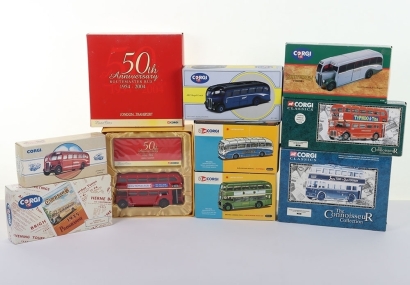 Nine Corgi Classic Bus & Coach models