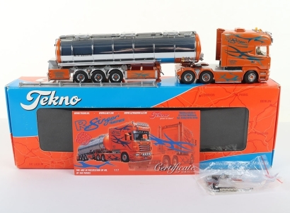 Scarce Tekno Collectable Truck Models Scania Longline Tank Trailer, Singer
