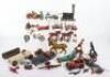 Selection of playworn tinplate and other toys, - 2