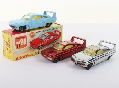 Three Vintage Dinky Toys Sams Car direct from Joe 90