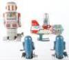 Four Japanese tinplate wind-up Robots, 1950s/60s - 2