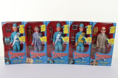 Five Thunderbirds Talking Action Figures