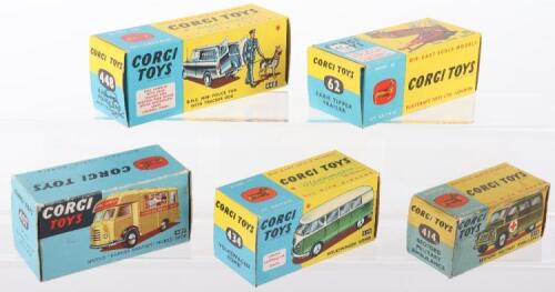 Five Original Corgi Toys Empty Boxes