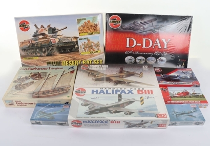 Nine Boxed Model Kits