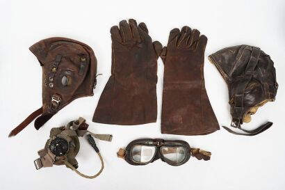 WW2 RAF Flying Equipment, Helmets, Gloves and Mk.VIII Goggles.