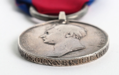 Waterloo Medal 1815 to the Royal Horse Artillery, &ldquo;***LLINGS GUNNER R H ARTILLERY&rdquo;, with modified white metal suspension loop and replacement ring, medal with some polishing and contact marks obscuring part of the naming.Unfortunately, we have been unable - 3