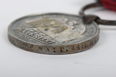 Regimentally Important Waterloo Medal to a Surgeon in the 44th (East Essex) Regiment of Foot accompanied by his pocket diary for the year 1815 - 6