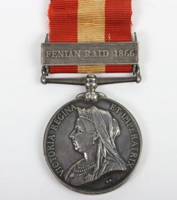 Victorian Canada General Service Medal for the 1866 Fenian Raid