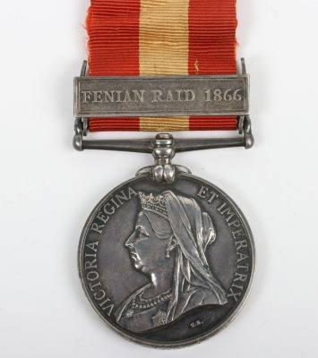 Victorian Canada General Service Medal for the 1866 Fenian Raid