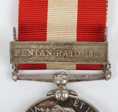 Victorian Canada General Service Medal for the 1866 Fenian Raid to an Ensign in the 17th Foot - 2