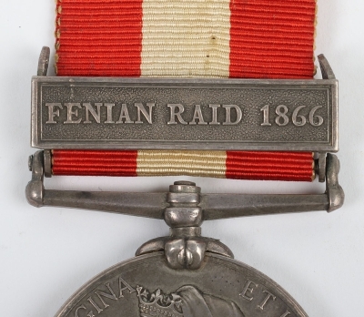 Victorian Canada General Service Medal for the 1866 Fenian Raid to the Sandwich Infantry Company. - 2