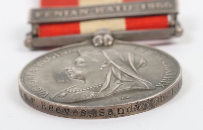 Victorian Canada General Service Medal for the 1866 Fenian Raid to the Sandwich Infantry Company. - 4