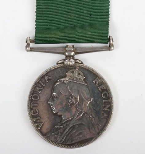 Victorian Volunteer long service medal, engraved naming to 1646 Pte. J.W. Jolliffe, 4th Volunteer Battalion, Hampshire Regiment