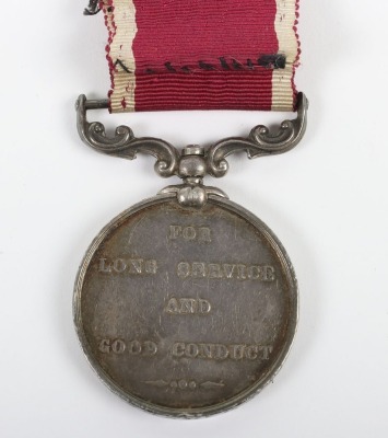 Victorian Army Long Service Medal to a recipient in the East Yorkshire Regiment who served for a total of 25 years of which 20 years were spent in India - 2