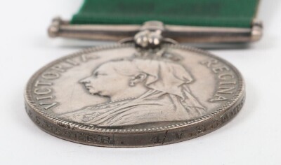 Victorian Volunteer Long Service medal to 4th Volunteer Battalion Hampshire Regiment. Engraved to 1649 Cpl H.S.S. Meager, 4th Volunteer Battalion, Hampshire Regiment - 3
