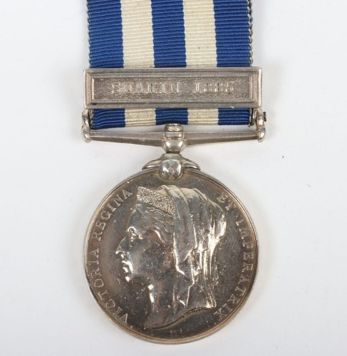 Egypt medal 1882-89, to the 3rd Battalion Grenadier Guards with Suakin 1885 clasp. Renamed to 8866 Pte Frederick Brett, 3rd Battalion Grenadier Guards