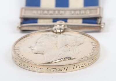 Egypt medal 1882-89, to the 3rd Battalion Grenadier Guards with Suakin 1885 clasp. Renamed to 8866 Pte Frederick Brett, 3rd Battalion Grenadier Guards - 4