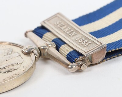 Egypt medal 1882-89, to the 3rd Battalion Grenadier Guards with Suakin 1885 clasp. Renamed to 8866 Pte Frederick Brett, 3rd Battalion Grenadier Guards - 5