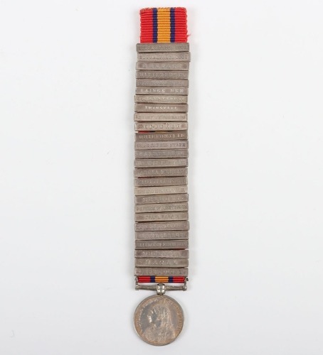 Miniature Medal &ndash; An interesting miniature Queen&rsquo;s South Africa Medal with a complete set of 26 clasps