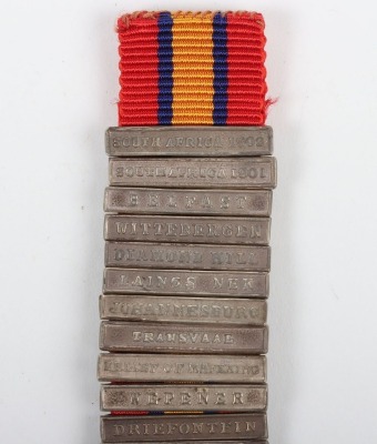 Miniature Medal &ndash; An interesting miniature Queen&rsquo;s South Africa Medal with a complete set of 26 clasps - 4