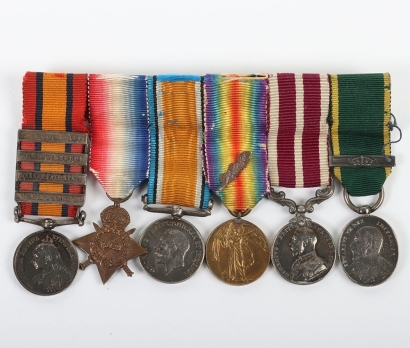 Miniature medals &ndash; A nice Boer War and Great War long service group of 6 miniature medals.