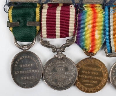 Miniature medals &ndash; A nice Boer War and Great War long service group of 6 miniature medals. - 5