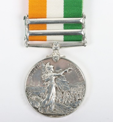 Kings South Africa Medal to the East Yorkshire Regiment - 4