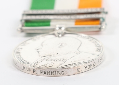Kings South Africa Medal to the East Yorkshire Regiment - 5