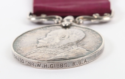 Edwardian Army Long Service Medal to the Royal Artillery - 3