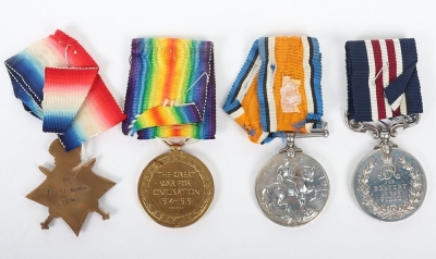 An October 1917 Military Medal group of 4 to a recipient in the Royal Fusiliers who was killed in action in the final months of the Great War. - 4