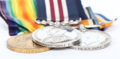 An October 1917 Military Medal group of 4 to a recipient in the Royal Fusiliers who was killed in action in the final months of the Great War. - 8