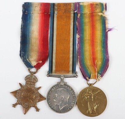 First World War British Medal Trio comprising of 1914-15 Star, British War Medal and British Victory medal. Impressed to 78431 Pnr. A.C. Wright, Royal Engineers Also served with the service number 1223