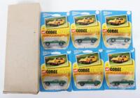 Six Corgi Juniors Whizzwheels 32 Lotus Europa, with outer Trade Box