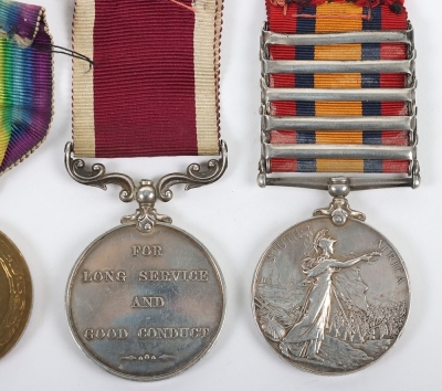 An Old Contemptible Boer War and Great War Long Service group of 5 medals - 9