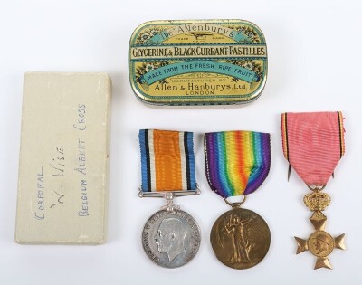 Great War pair of medals to the Royal Field Artillery with a Belgian Albert Cross. - 3