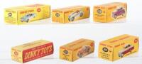 Six Original Empty Dinky Toys Car Boxes