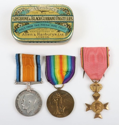 Great War pair of medals to the Royal Field Artillery with a Belgian Albert Cross.