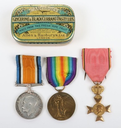 Great War pair of medals to the Royal Field Artillery with a Belgian Albert Cross.