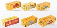 Six Original Empty Dinky Toys Car Boxes