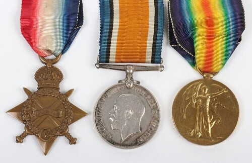 First World War British Medal trio comprising of 1914-15 Star, British War Medal and British Victory Medal impressed to 33255 Dvr. Robert M. Moore, Royal Engineers (3)