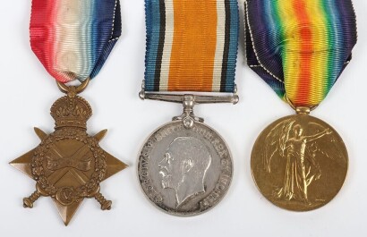 First World War British Medal trio comprising of 1914-15 Star, British War Medal and British Victory Medal impressed to 33255 Dvr. Robert M. Moore, Royal Engineers (3)