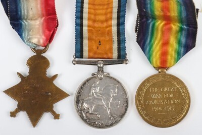 First World War British Medal trio comprising of 1914-15 Star, British War Medal and British Victory Medal impressed to 33255 Dvr. Robert M. Moore, Royal Engineers (3) - 2