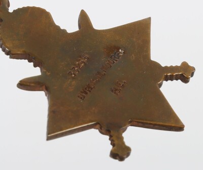 First World War British Medal trio comprising of 1914-15 Star, British War Medal and British Victory Medal impressed to 33255 Dvr. Robert M. Moore, Royal Engineers (3) - 3