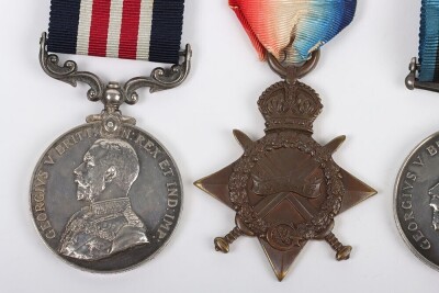 First World War British Military Medal Gallantry medal group of four, to the Royal Field Artillery. Comprising of GRV Military Medal, 1914-15 Star, British War Medal and British Victory medal. Impressed to 87233 Corporal Bertrum Albert Butcher MM, Trench - 2