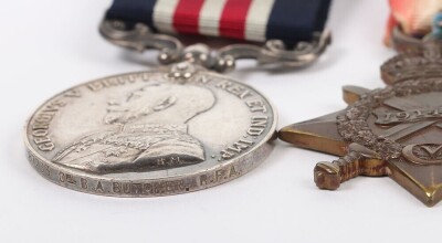 First World War British Military Medal Gallantry medal group of four, to the Royal Field Artillery. Comprising of GRV Military Medal, 1914-15 Star, British War Medal and British Victory medal. Impressed to 87233 Corporal Bertrum Albert Butcher MM, Trench - 8