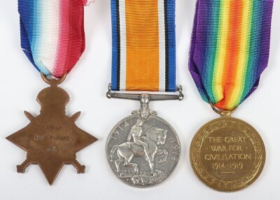 First World War British medal trio to the Royal Engineers. Comprising of 1914-15 Star, British War Medal and British Victory Medal. Impressed to 69666 Spr. Frederick T Jones, Royal Engineers. (3) - 2