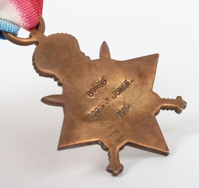 First World War British medal trio to the Royal Engineers. Comprising of 1914-15 Star, British War Medal and British Victory Medal. Impressed to 69666 Spr. Frederick T Jones, Royal Engineers. (3) - 4