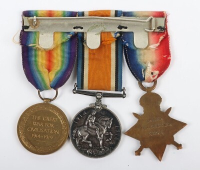 First World War British Medal Trio to the 3rd Battalion Duke of Cambridge's Own (Middlesex) Regiment. Comprising of 1914-15 Star, British War Medal and British Victory medal. Impressed to G-9060 Pte. Henry Edward Warwick, Middlesex Regiment.Wounded in act - 3