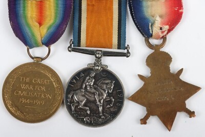 First World War British Medal Trio to the 3rd Battalion Duke of Cambridge's Own (Middlesex) Regiment. Comprising of 1914-15 Star, British War Medal and British Victory medal. Impressed to G-9060 Pte. Henry Edward Warwick, Middlesex Regiment.Wounded in act - 4