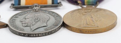 First World War British Medal Trio to the 3rd Battalion Duke of Cambridge's Own (Middlesex) Regiment. Comprising of 1914-15 Star, British War Medal and British Victory medal. Impressed to G-9060 Pte. Henry Edward Warwick, Middlesex Regiment.Wounded in act - 6